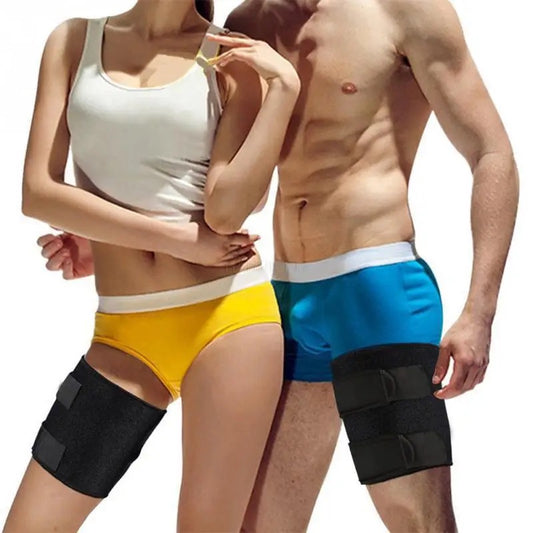 Fitness Thigh Protector pair of sweaty leggings with plastic leg restraint belt for sports, fitness, running, yoga, sweaty belt for legs