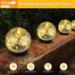 Solar LED Light Outdoor Cracked Glass Ball Lamp In-Ground Solar Garden Light Waterproof for Garden Pathway Party Decoration
