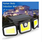 Split Solar Powered COB Wall Light 2400Mah Battery with Motion Sensor