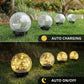 Solar LED Light Outdoor Cracked Glass Ball Lamp In-Ground Solar Garden Light Waterproof for Garden Pathway Party Decoration