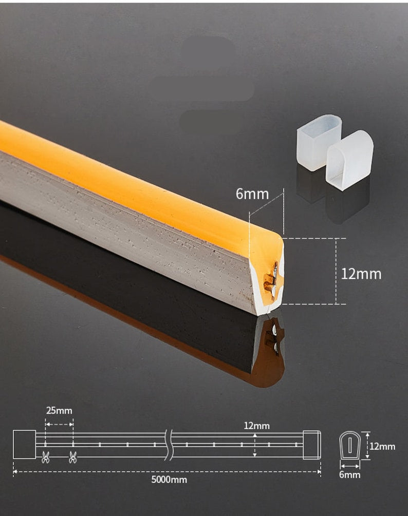 Neon Flex Led Strip 5Meters 12v Waterproof outdoor ip65 modabe for Neon Sign