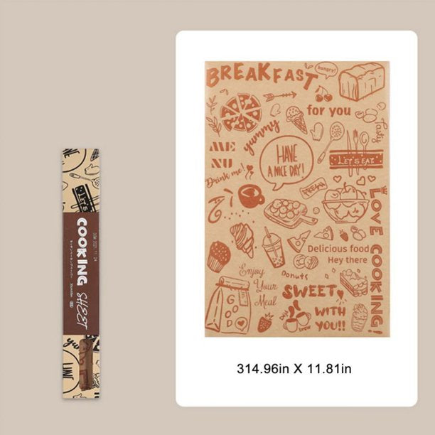 Parchment Paper for Baking, Non-stick Parchment Paper Roll, High Temperature Resistant, Waterproof and Greaseproof Baking Paper For Bread, Cookies, Heat Press, Pans, Oven, Air Fry