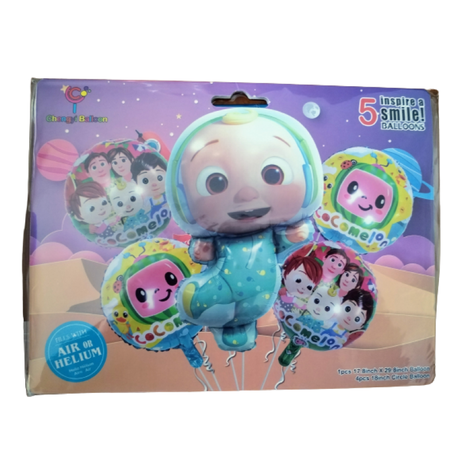 Cocomelon Balloon Party Pack Helium Type 5pc