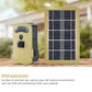 Trail Trap Camera Portable Hunting Trail Camera Solar Panel Powered Night Vision Tracking Surveillance Photo Traps