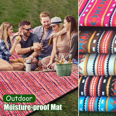 Ethnic Portable Folding Picnic Mat Outdoor Camping Beach Mat Moisture-proof Pad