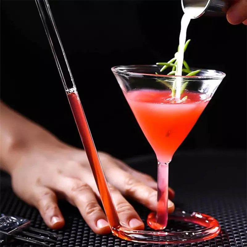 Creative Fun Spiral Cocktail Glass Revolving Martini Glass
