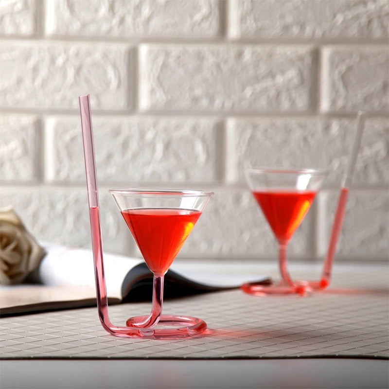 Creative Fun Spiral Cocktail Glass Revolving Martini Glass
