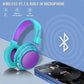 Bluetooth 5.3 Foldup Headset FM Radio Micro SD Card Slot Comfort Fit + Built in LED