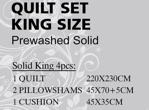Quilted Bedspread Combo King 4pc