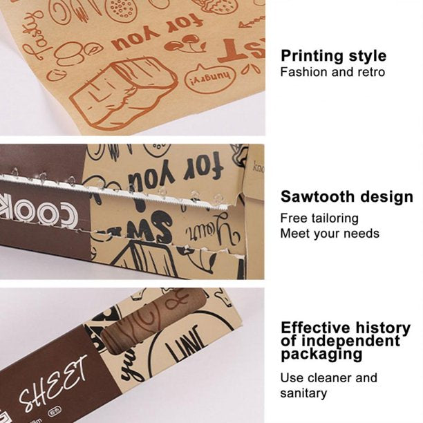 Parchment Paper for Baking, Non-stick Parchment Paper Roll, High Temperature Resistant, Waterproof and Greaseproof Baking Paper For Bread, Cookies, Heat Press, Pans, Oven, Air Fry