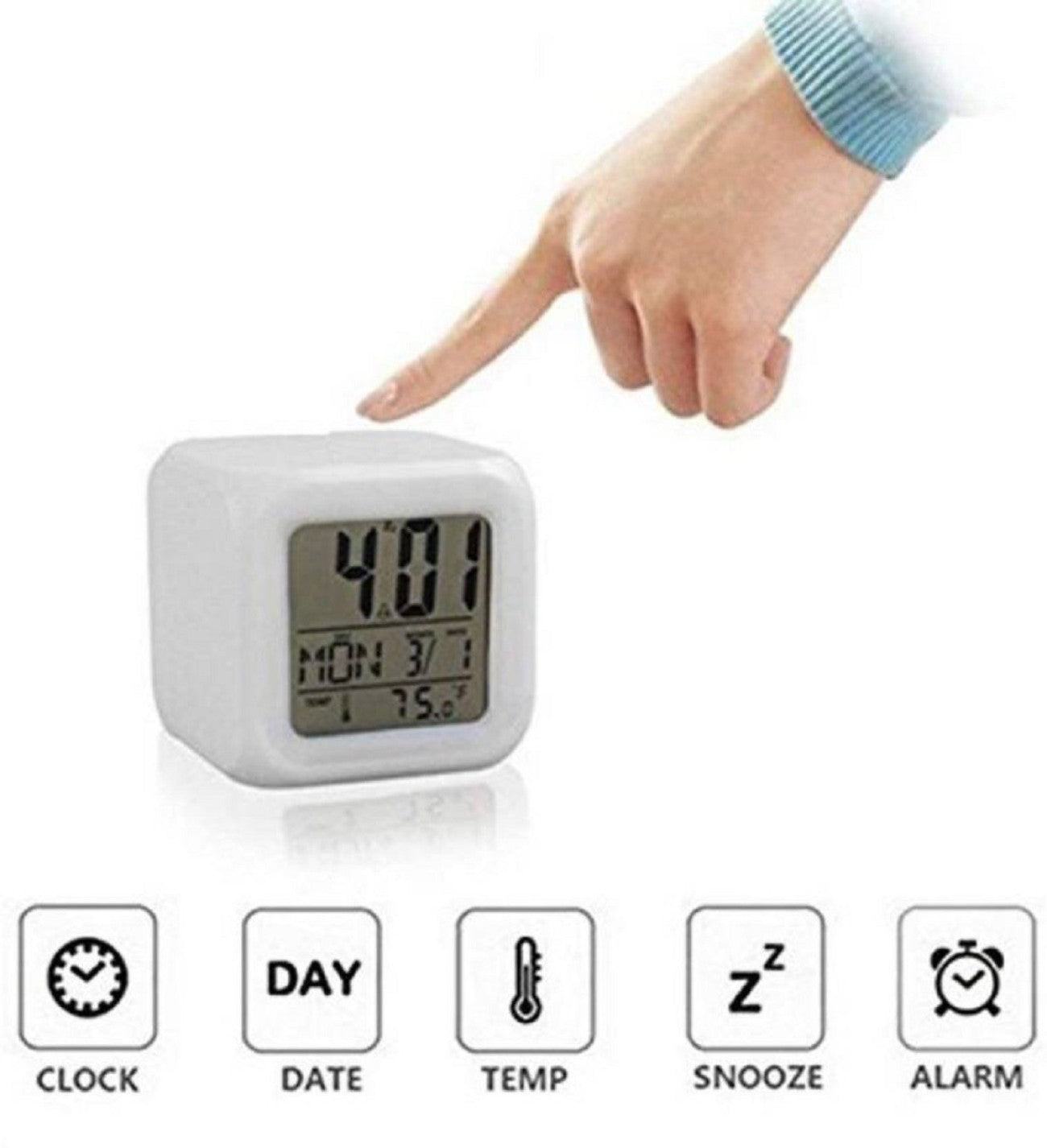 Digital Alarm Clock 7 Colours