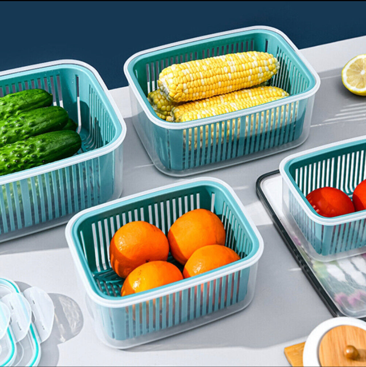 Refrigerator Container Food Storage Set 5pc