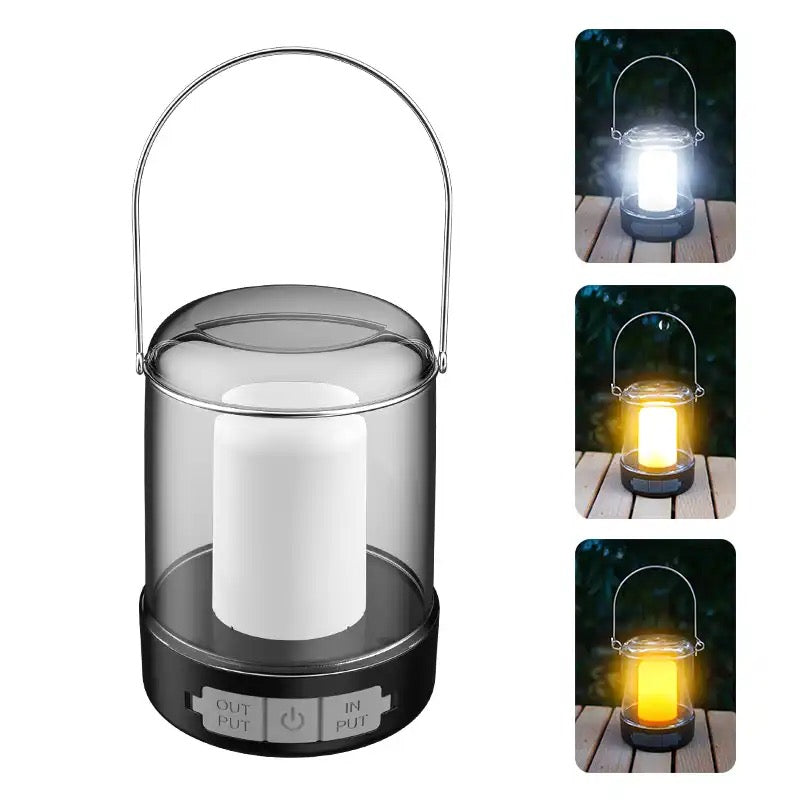 Portable Emergency Night Market Light Outdoor Camping Lamp Flashlight Built in 5000mAh Battery LED Tent Rechargeable Lantern