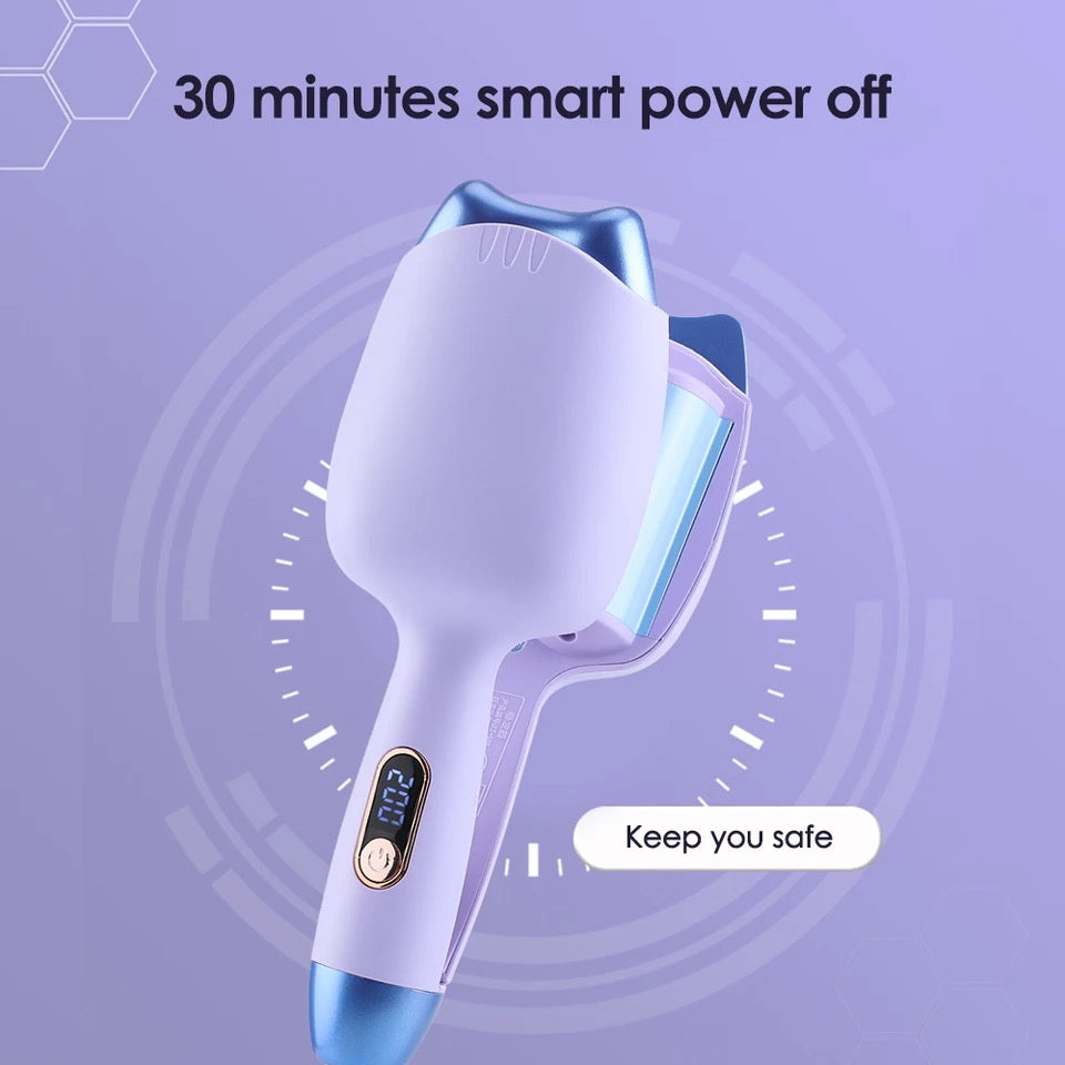 Electric Hair Curler Negative Ions Ceramic Curling Iron 32mm Wave Curly Hair Styler Tools