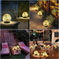 Solar LED Light Outdoor Cracked Glass Ball Lamp In-Ground Solar Garden Light Waterproof for Garden Pathway Party Decoration