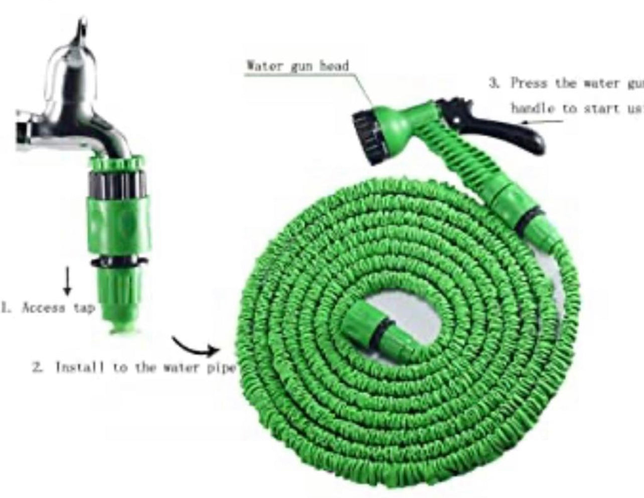 Expandable Flexible Garden Water Hose With Sprayer And Nozzle 22.5M