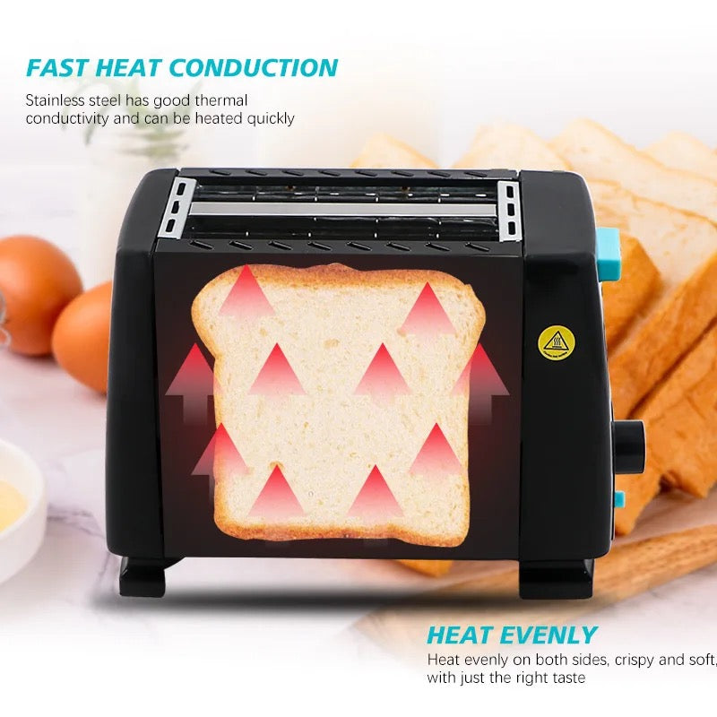 RAF Electronic Toaster Bread Maker Machine Adjustable High-lift Pasta Making Machine 2 Slice