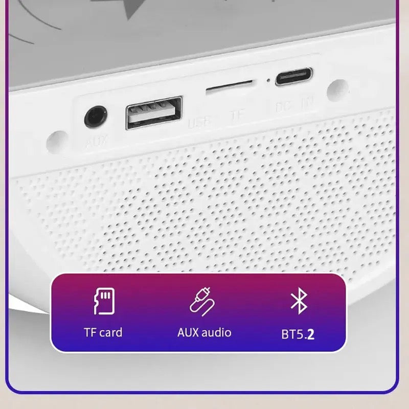 Multifunctional Wireless Charger Night Light Bluetooth Speaker Music Sync APP Control RGB Light Fast Charging Station For Iphone