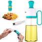 Oil Dispenser With Brush, Glass Olive Oil Bottle With Silicone Dropper