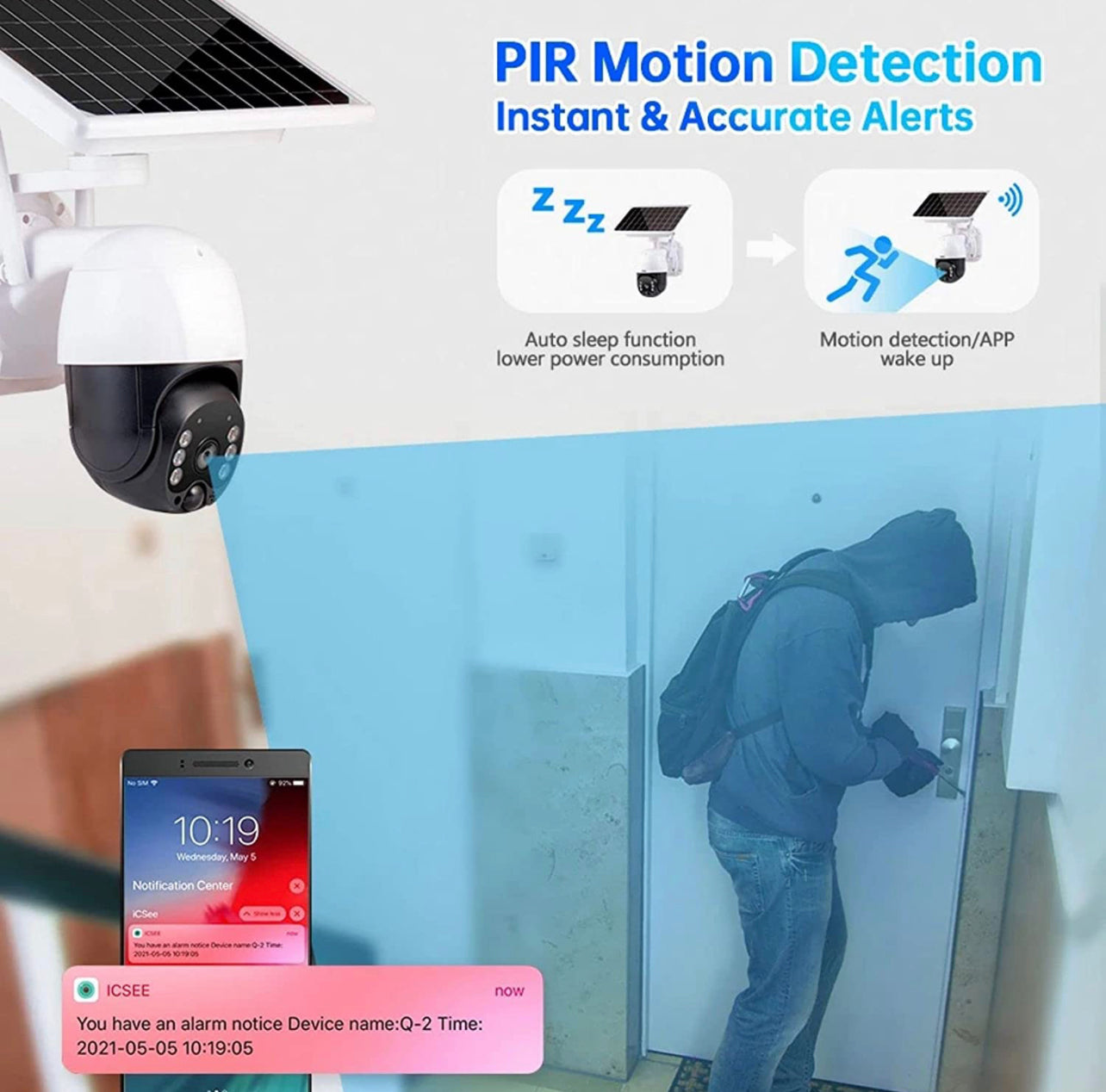 4G Sim Solar CCTV Security Camera Waterproof outdoor IP Camera