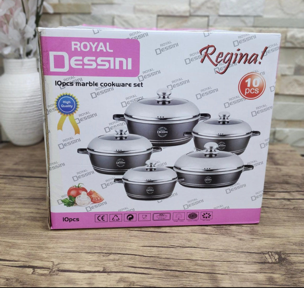 Die-Cast Granite Non-Stick Cookware - Set 10-Piece