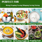 MHome 5-Piece Stainless Steel Salad Bowl Set with Covers & Silicone Bottoms
