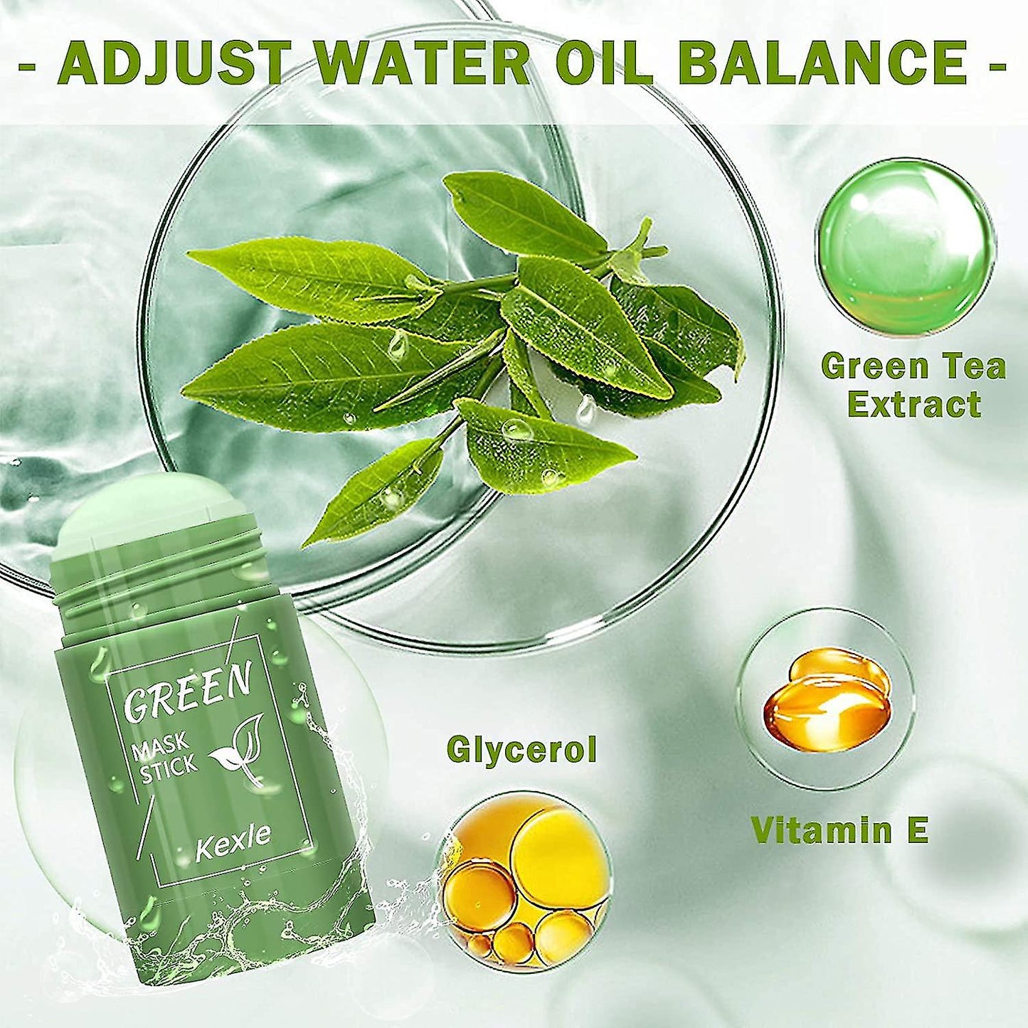 Green Tea Mask Stick Blackhead Remover Deep Cleansing Smearing Clay Moisturizes Oil Control Purifying Clay Mask Stick