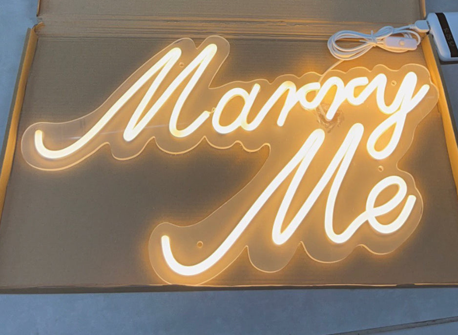 Neon Wedding Decor Party Marry Me Neon Led Signs