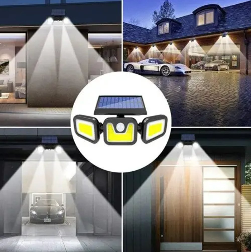 Split Solar Powered COB Wall Light 2400Mah Battery with Motion Sensor