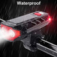 Dual Light Source Solar Powered Horn Bicycle Light 120l