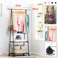 Multifunction Home Clothing Rack Bedroom Storage Hangers Movable DIY Assemble With