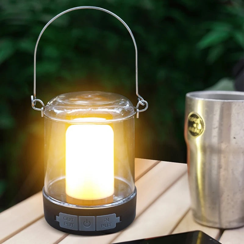 Portable Emergency Night Market Light Outdoor Camping Lamp Flashlight Built in 5000mAh Battery LED Tent Rechargeable Lantern