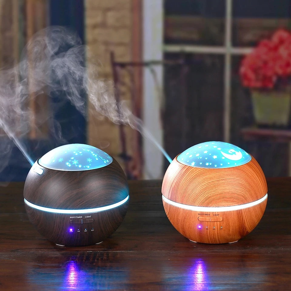 Light Shadow Wooden Aroma Diffuser -300ml