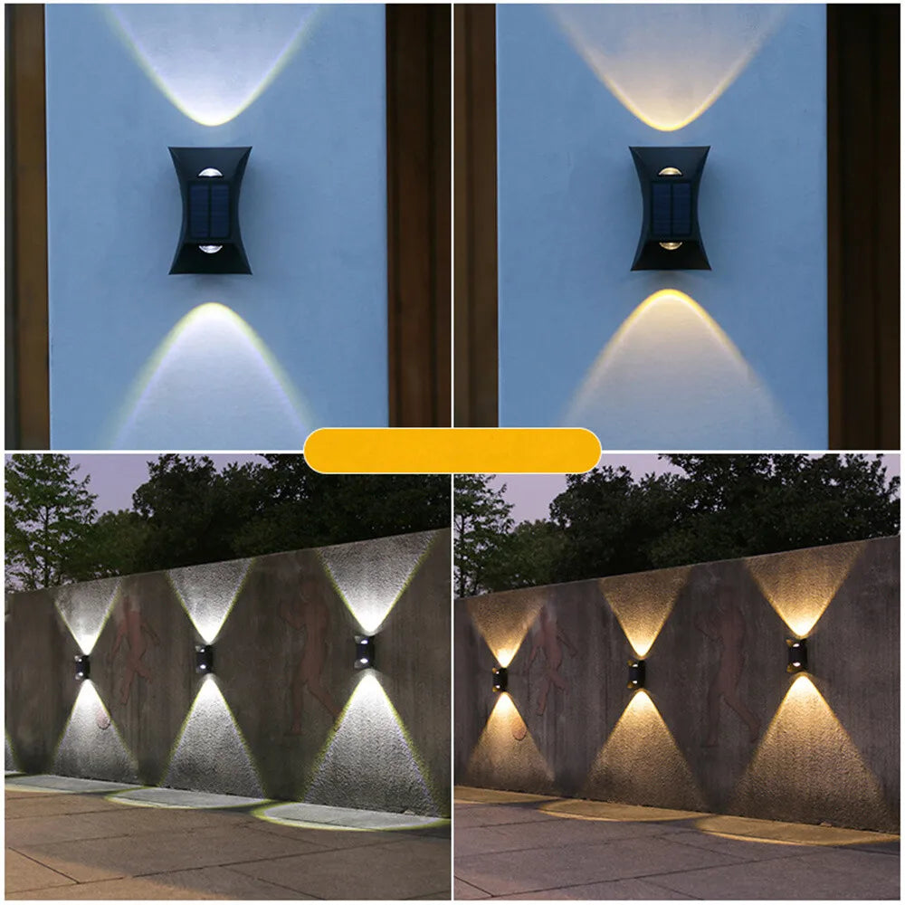 Solar LED Wall Lights LED Outdoor Waterproof Lights For Villa Courtyard Garden