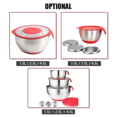 Multifunctional Mixing Bowl Set 3pc