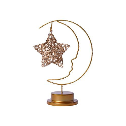 Hanging Moon Light Decorations Table Centerpieces For Rattan Stars