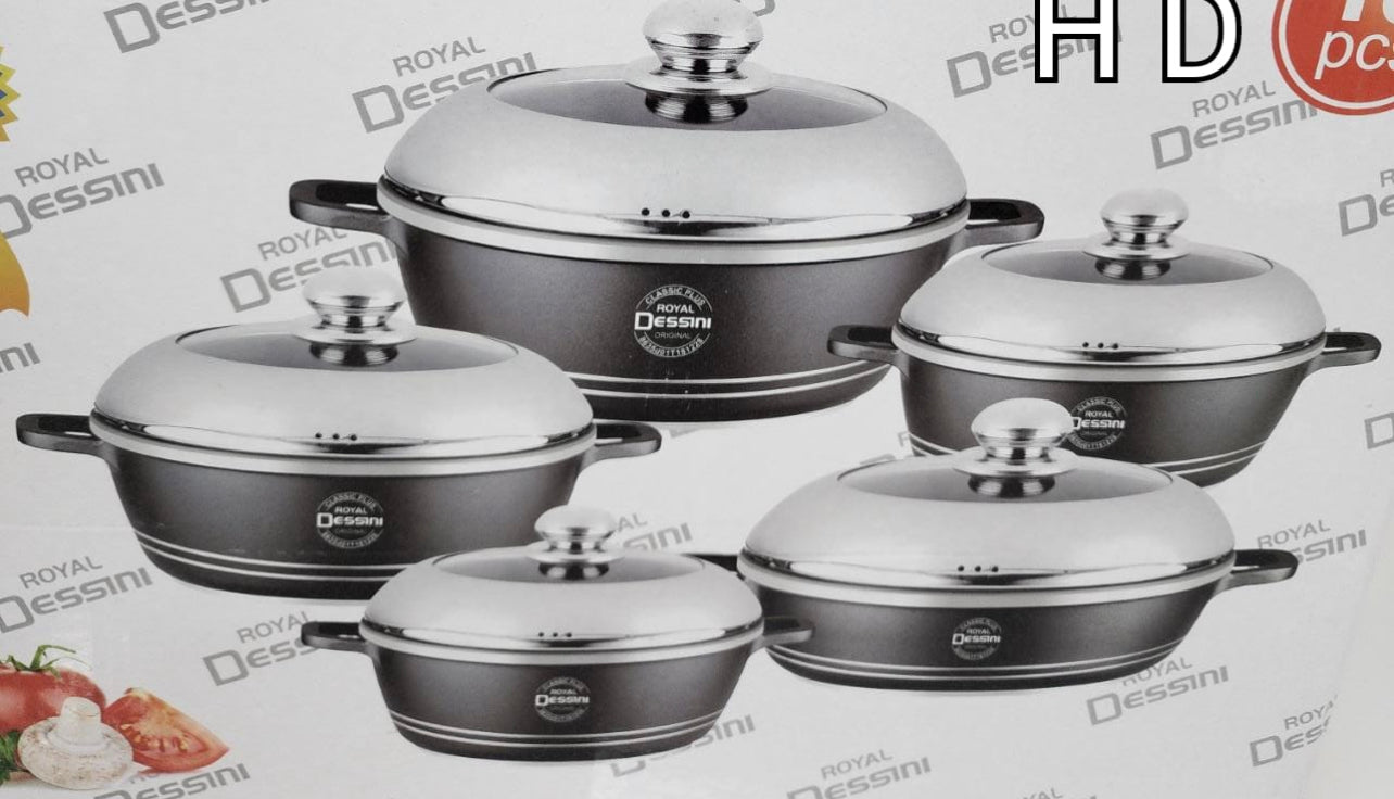 Die-Cast Granite Non-Stick Cookware - Set 10-Piece