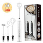 Rechargeable Milk Frother Automatic Handheld Mixer for Egg Latte Cappuccino Chocolate Matcha Home