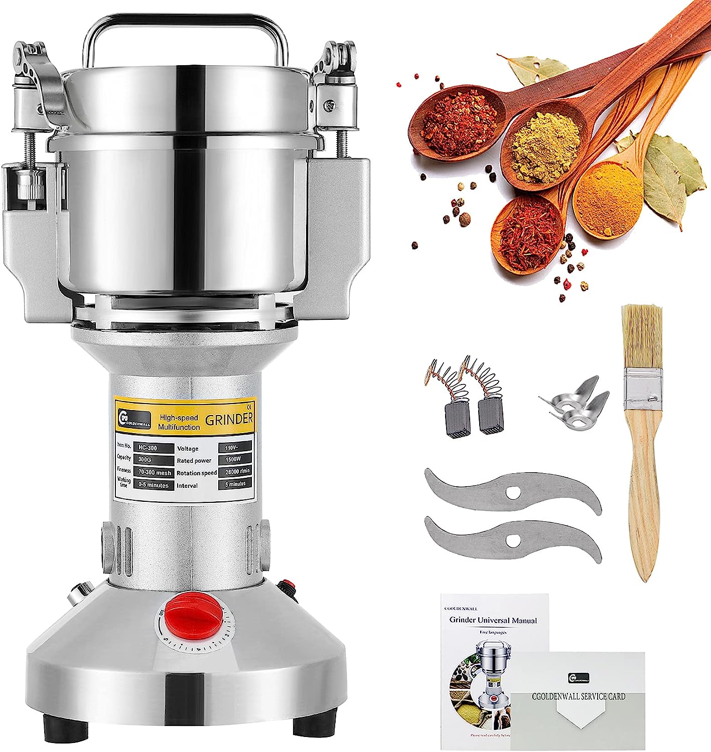 High Speed Multifunctional Grinder - 28000rpm - 3 Blade Stereo Grinding