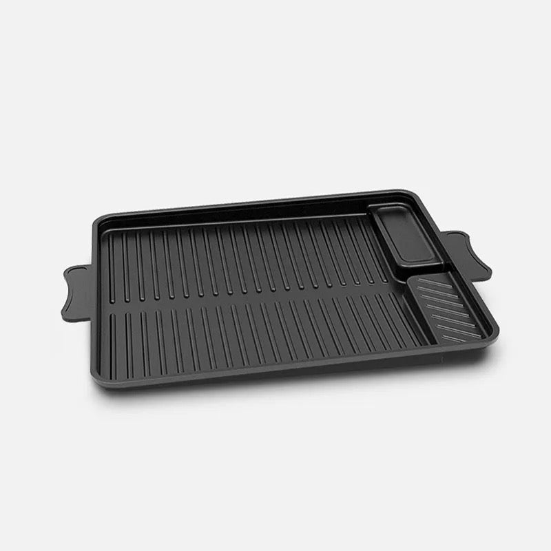 Rectangular Teppanyaki BBQ Grill Pan – Non-Stick Medical Stone Coating