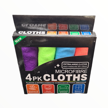 Microfibre Cloths - 4 Pack