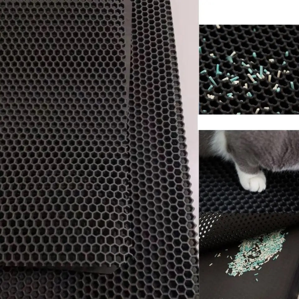 New Washable Double Layer Pet Supply Pet Cat Litter Mat Pet Litter Box Mat Non-slip Sand Cat Pad Feeding Pad Placemat