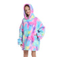 Huggle Kids Glow in the Dark Oversized Hoodie Blanket – Sherpa Fleece, One Size, Super Soft & Lightweight