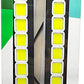 Daytime running light 12 in 10 cob yellow diode housing rubber square 260x30x6mm 2 PCs Grande Light