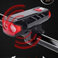 Dual Light Source Solar Powered Horn Bicycle Light 120l
