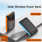 Solar Power Bank 5000mAh Magnetic Qi Wireless Charger Power Bank for iPhone 13 12 Solar Powerbank for Samsung Huawei Xiaomi Power Bank with Light