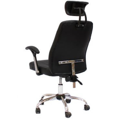 Contemporary Design PU Leather Office Arm Chair With Reclinable Backrest