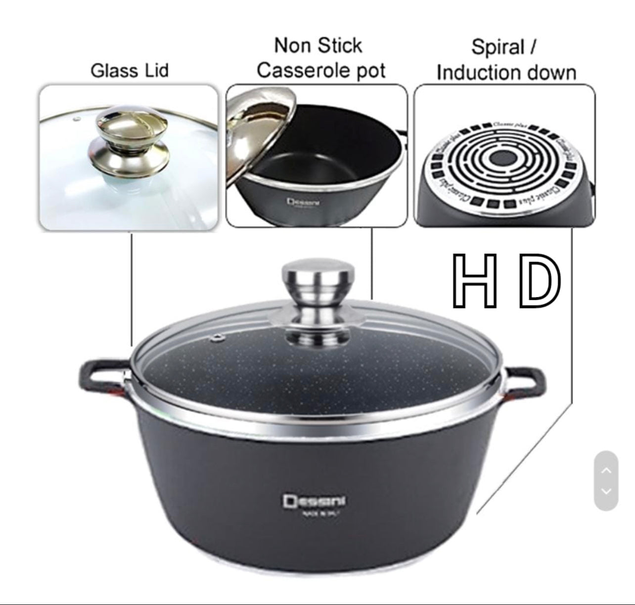 Die-Cast Granite Non-Stick Cookware - Set 10-Piece