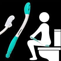 Toilet Aids Tools,Long Reach Comfort Wipe Helper,Extends Your Reach Over 15" Grip Toilet Paper or Pre-Moistened Wipes Easy to Use