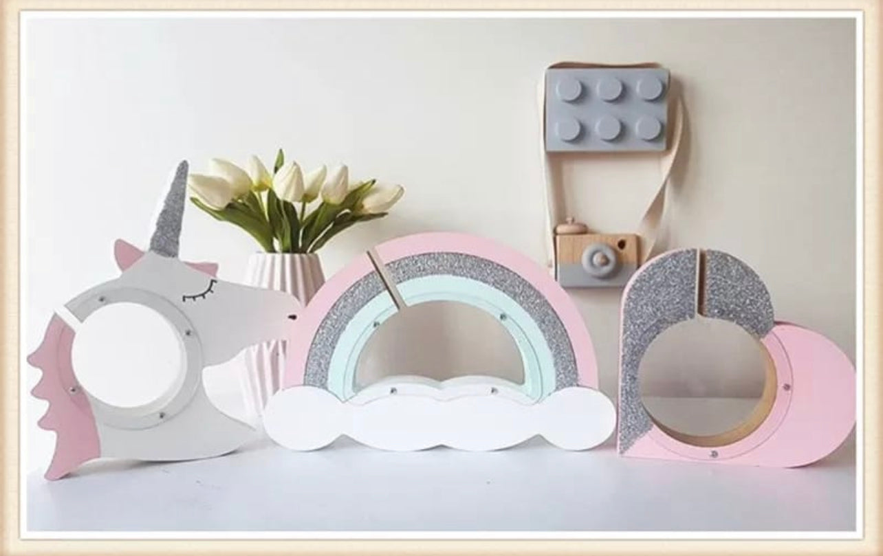 Kids Wooden Coin Money Bank Nordic Style